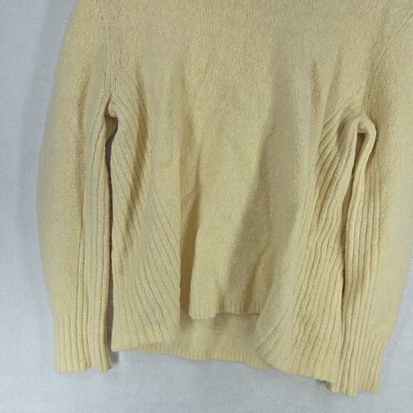 Lane Bryant Pullover Sweater Womens Yellow 22/24 Wool Cable Knit Hooded Cold - Picture 13 of 14